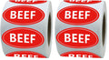 Beef Food Labeling or Butchers,Food Storage Labels,Beef Chicken Pork Meat Sticker Bundle for Meat Markets, Supermarkets,1.75 x 1 inch,500Pcs (Pack of 2) 1.75 x 1 inch (Pack of 2)