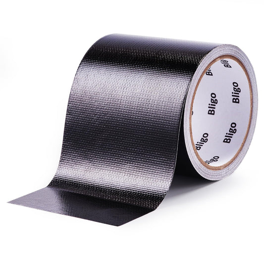 Heavy Duty Waterproof Repair Tape 4 Inch x 25 FT for RV Awning, Tent, Tarp, Sail and Boat Cover, Outdoor Fabric Repair Patch, UVproof, Multipurpose Black