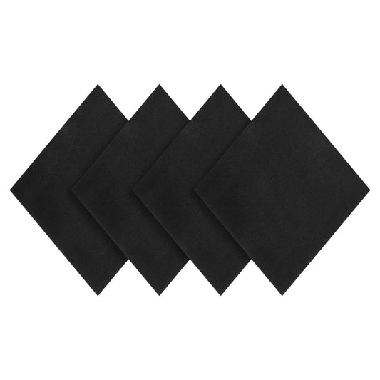 PATIKIL Adhesive Foam Padding, 4pcs 4"x4"x1/8" Closed Cell Foam Sheet Neoprene Rubber Self Stick Anti-Slip Pads for Furniture Cars Speakers Keyboards Door Frame Gaps, Black 4x4x1/8 inch
