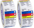 ChromaLabel industrial write-in labels, 1.50 x 2.50 inches, 250 stickers per roll, pack of 2, for labeling applications
