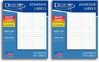 Inkjet/Laser File Folder Labels - 2/3" x 3 7/16" - 30 Labels Per Sheet - 25 Sheets / 750 Labels (Pack of 2)