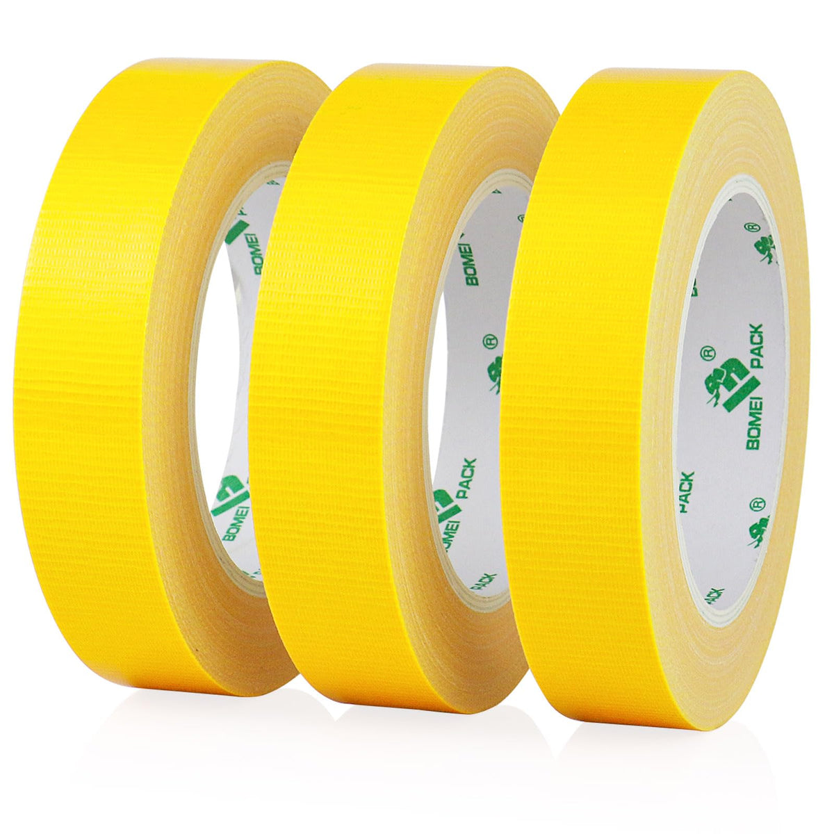 BOMEI PACK Heavy-Duty Duct Tape, 1 inch by 30-Yard,3-Pack, Great for General-Purpose Use, Home Repairing, DIY Work, Auto Repair & Outdoor Activities (Yellow) Yellow