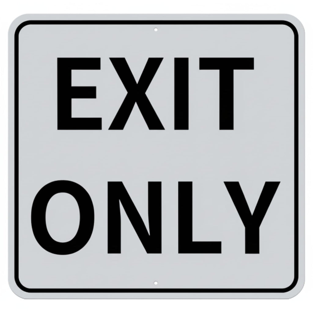Colingmill Exit Only Metal Sign 18 x 18 Inch Heavy Duty Aluminum Traffic