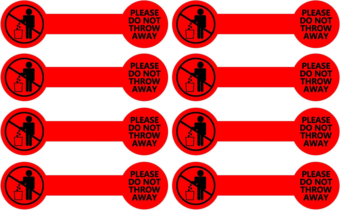 Top label Please Do Not Throw Away Stickers,Permanent Adhesive Sticker,300 Pcs Per Roll (Pack of 2)