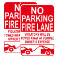 No Parking Fire Lane Sign, Reflective Aluminum, 12 x 18 Inches, Weather Resistant, UV Protected, Indoor Outdoor Use, 2 Pack Red - 2 Pack - 12" x 18" 01