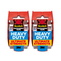 Scotch Heavy Duty Shipping Packing Tape, Clear, Packing Tape for Moving Boxes and Packaging Supplies, 1.88 in. x 22.2 yd., 2 Roll Dispensers, Moving Supplies 2 Rolls