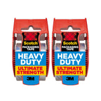 Scotch Heavy Duty Shipping Packing Tape, Clear, Packing Tape for Moving Boxes and Packaging Supplies, 1.88 in. x 22.2 yd., 2 Roll Dispensers, Moving Supplies 2 Rolls