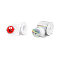 Red&Black Thermal Labels for MUNBYN RW405+2" Round Holographic Thermal Labels, 400 Sheets/1 Roll