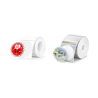 Red&Black Thermal Labels for MUNBYN RW405+2" Round Holographic Thermal Labels, 400 Sheets/1 Roll