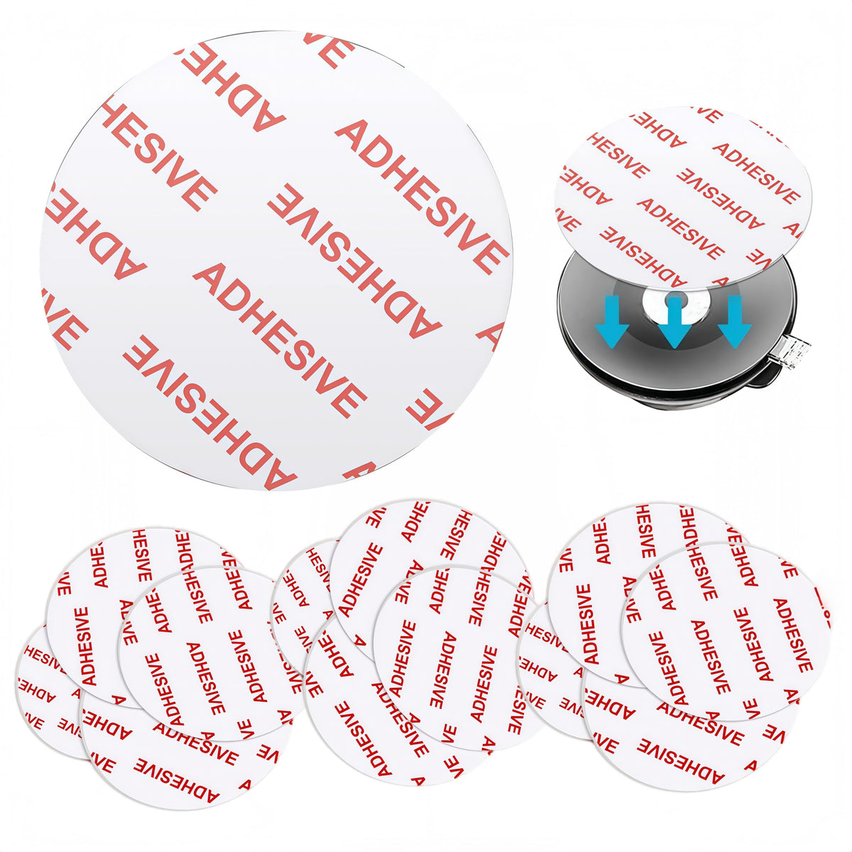 Traceless Super Sticky Gel Pads Remove Washable Reusable Design Anti-Slip Double Sided Gripping Pads Transparent for Home Office Cell Phone Glass Photo Holder (10PACK) 10PACK