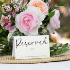 40pcs Reserved Table Signs with Name Line 4x6" Double Sided White 40 pcs