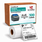 4x6 Thermal Labels Compatible with Zebra GK420d/GX420d/ZP450-500 Labels 1 Roll