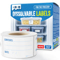 Freezer Labels 2x3 in 300/Roll, Dissolvable Removable Canning Jar Stickers 2x3" Fill In