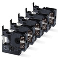 Replacement for Dymo Rhino Label Tape 3/8 Permanent Vinyl Industrial White on Black 3/8'' 5