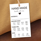 BLSUREFYX Handmade Care Instruction Tag 3.5x2in 240pcs Hand Made Tags 240 pcs