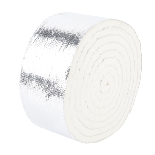 Thermal Insulation Tape Heatproof Aluminum Foil Pipe Wrap Insulation Roll High Durability Self Adhesive for Auto Parts Home Repairs Marine RV 3.94in X 0.47in X 10.82Ft