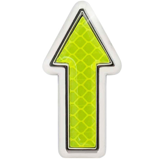 High Visibility Reflective Waterproof Stickers for Car Motorcycle Bike, Heart Arrow Triangle Circle Shaped Safety Reflector Decal with Silver Frame, Trailer Helmet Night Driving (Yellow Arrow) Yellow Arrow