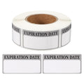 PATIKIL 500 Pcs Expired Date Label Stickers Roll, 2 x 1 Inch Removable Inventory Labels Adhesive Food Sticker Roll for Marking Organizing Inventory and Food Container, Gray and Black