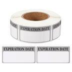 PATIKIL 500 Pcs Expired Date Label Stickers Roll, 2 x 1 Inch Removable Inventory Labels Adhesive Food Sticker Roll for Marking Organizing Inventory and Food Container, Gray and Black