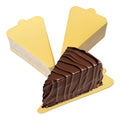 100pcs Triangle Mini Cake Boards, Gold Cake Base Paper Cupcake Dessert Displays Trays for Party Baking Decorating