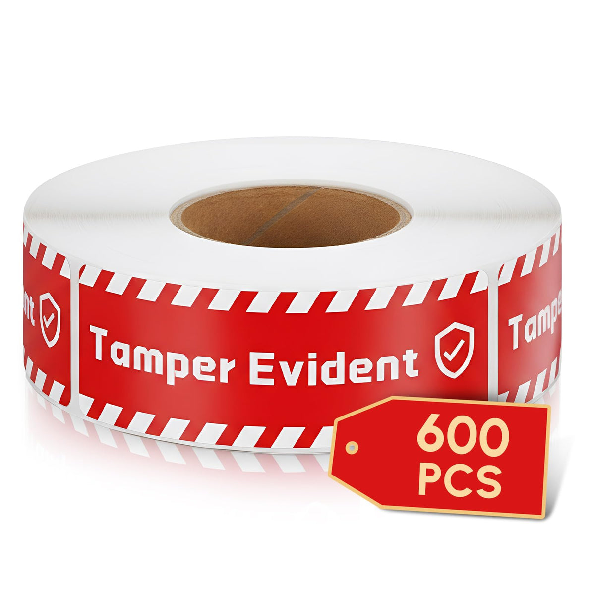1 roll Tamper Evident Stickers for Food Delivery, 1 x 3, Strong Adhesive for Tamper Detection and Package Protection, Drink Lids Pizza Boxes Container Envelopes, Documents
