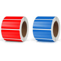 Rectangle Stickers 2 x 1 Inch (Red & Blue)