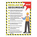Affrolling Spanish Safety Rules Poster 18"x24" Waterproof Tear Resistant