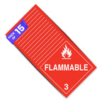 15 x Flammable Stickers and Decals | Flammable Sign | Placard Sticker | Inhalation Hazard Placard | Self-adhesive, UV-resistant, Water-proof Hazard Stickers