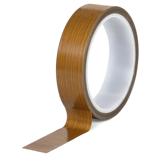 STKPACK Teflone Glass Cloth Tape (1 inch x 33 Feet x 0.18mm), High Temperature PTFE Heat Resistant Adhesive Tape Non-Stick Surface for Vacuum Sealer Machine, Heat Press, Packaging, Electrical Use 1inx33ft