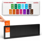 Office Door Sign with 7-Zone Sliding Design 13 Status Black