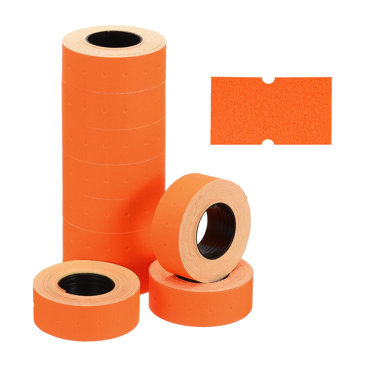 PATIKIL Pricing Labels Price Gun Labels Self-Adhesive 10 Rolls 8000pcs Orange 8000