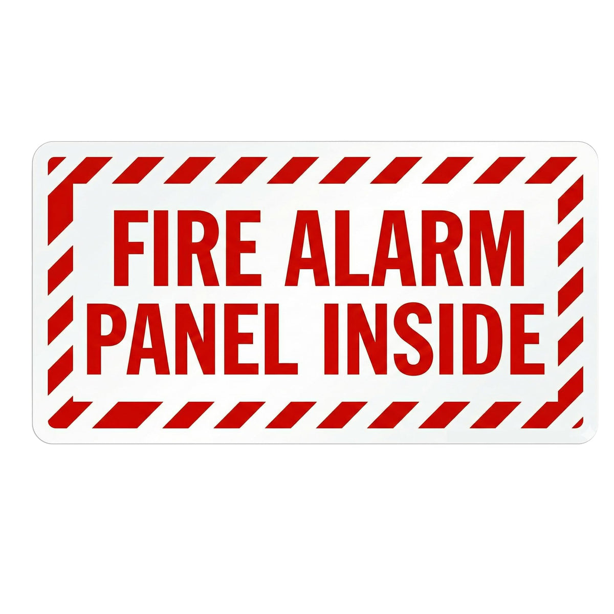 Fire Alarm Panel Inside Sticker 5x10 Inches Pack of 1 Vinyl Label | Red on White Color, High Visibility FACP Safety Decal | Weather Resistant, Easy Peel & Stick, Inspection Ready Non Reflective ( White and Red )