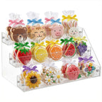 3 Tier Clear Acrylic Cookie Display Stand Tiered Dessert Stand for Cupcakes, Cookies & Pastries Portable Bakery Display for Farm Stands,Bakers, Vendors, Craft Fairs & Market Booths 3-Tier x 1