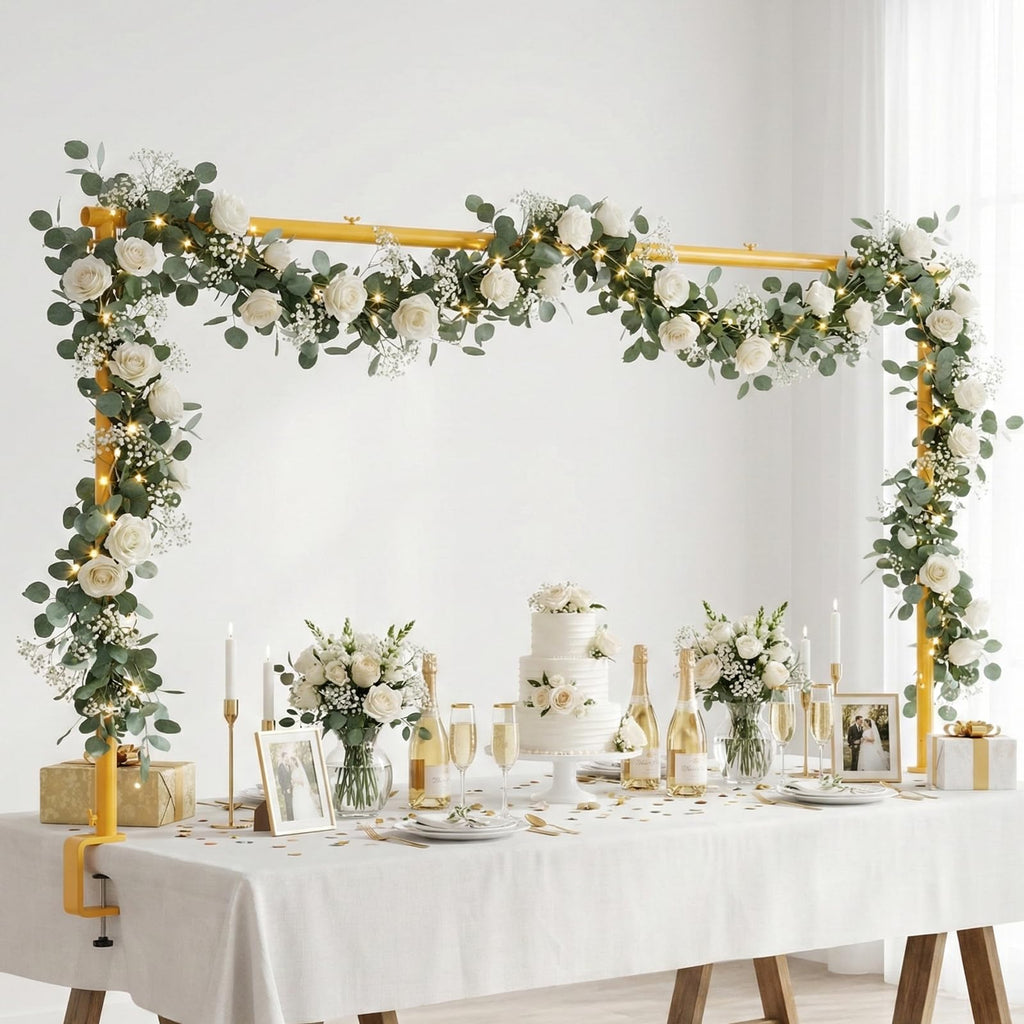 8FTx4FT Adjustable Over The Table Arch Stand with Clamps 8x4FT