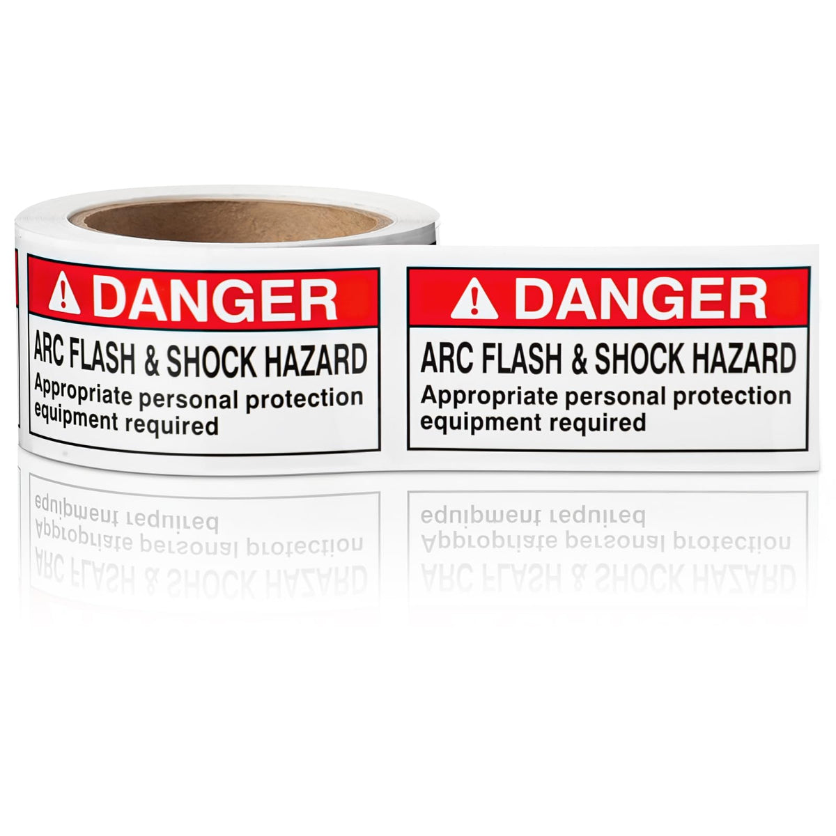 100 PCS DANGER Arc Flash and Shock Hazard Appropriate PPE Required Label - 2" x 4" High Performance Polyester Electrical Safety Sticker Decal for Industrial Workplace Red Danger 2" x 4"