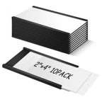 TOTiyea C Channel Magnetic Label Holders 2" x 4" 10 Pack with Paper Inserts
