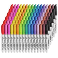 Buecs Permanent Markers, 96 Count Fine Point Permanent Markers, 16 colors, Waterproof & Smear Proof Markers, Quick Drying, Office Supplies for School, Office, Home