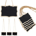 12Pcs Reusable Decanter Labels Blackboard Slate with Hanging String