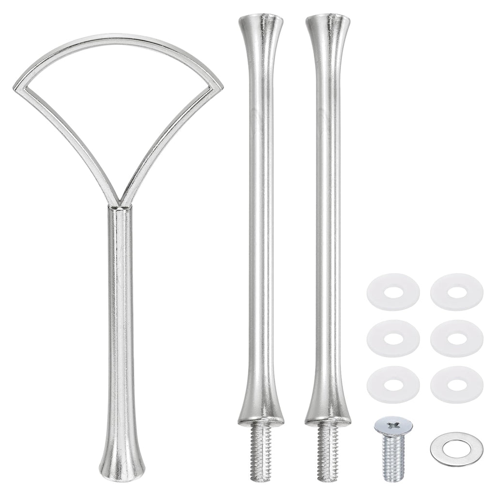 uxcell 1Set Cake Stand Hardware Kit 3 Tier Cupcake Stand Fittings Silver