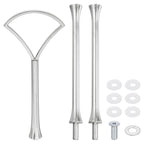 uxcell 1Set Cake Stand Hardware Kit 3 Tier Cupcake Stand Fittings Silver