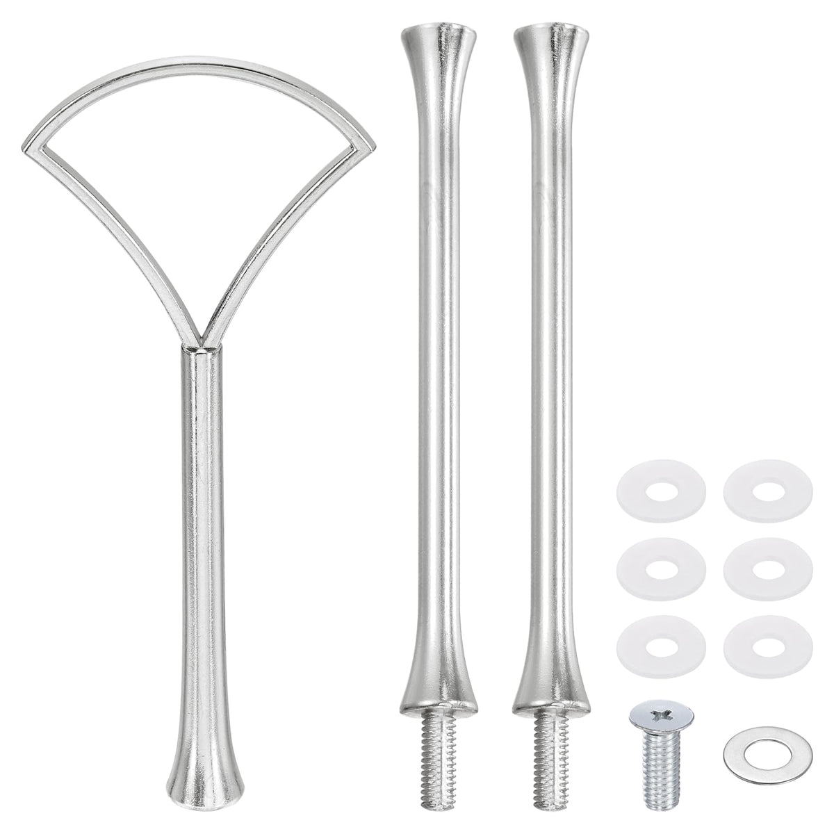 uxcell 1Set Cake Stand Hardware Kit 3 Tier Cupcake Stand Fittings Silver