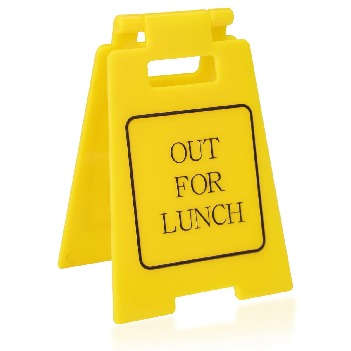 Funny Office Gag Gifts Out for Lunch Mini Desk Sign Cubicle Decor for Coworker Teammate Employee Boss Desk Accessories(Out for lunch)