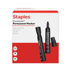 Staples Tank Permanent Markers, Chisel Tip, Black, 36 Pack