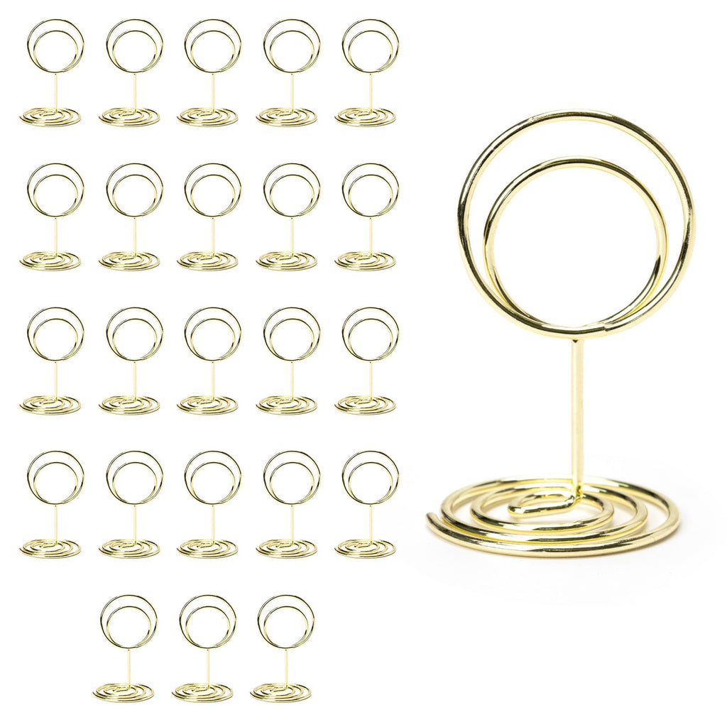 Table Number Holders, 24PCS Mini Place Card Holders-Gold
