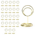 Table Number Holders, 24PCS Mini Place Card Holders-Gold