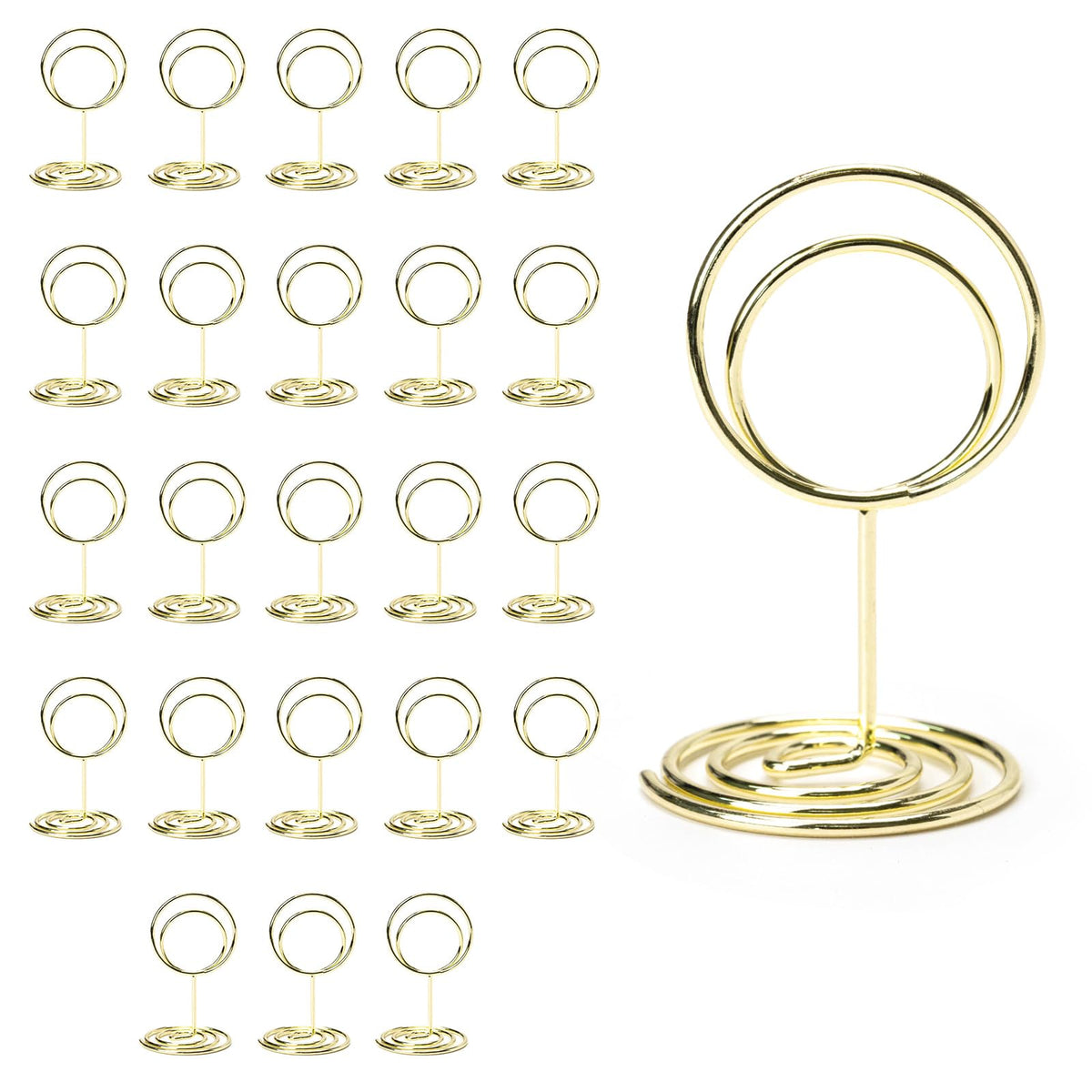 Table Number Holders, 24PCS Mini Place Card Holders-Gold