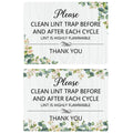 2 Pcs Lint Trap Magnet Sign Lint Trap Reminder Sticker Hotel Essentials Sign Host Sign For Dryer for Laundry Room Dryer Maintenance Home Organization (4.75 x 3.5 in）