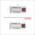 100pcs 1" x 2.4" Custom Printable Tamper Evident Security Asset Tags