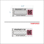 100pcs 1" x 2.4" Custom Printable Tamper Evident Security Asset Tags