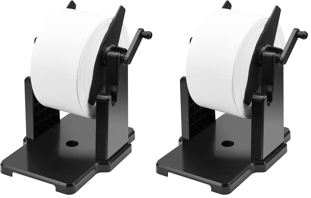 MUNBYN External Rolls Label Holder, 2 in 1 Fan-Fold Stack Paper Holder for Desktop Thermal Label Printer (Pack of 2) Large (Pack of 2)